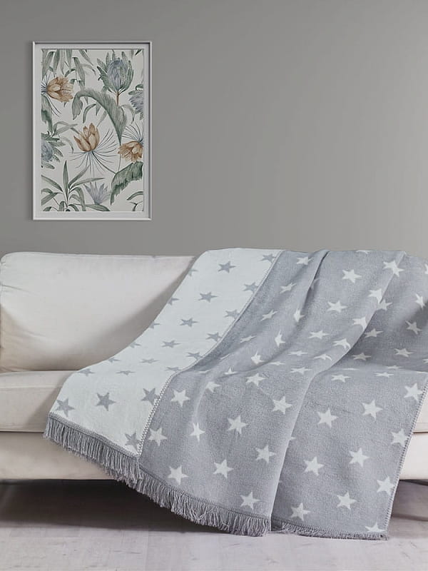 Плед Arya хлопок 150x200 Star Серый